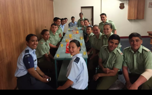 Cadets taking a break after the Remembrance Day parade